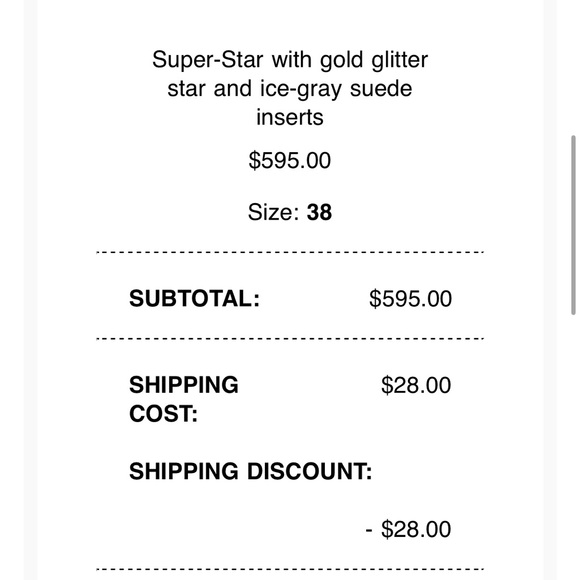 Golden Goose White and Gold Sneakers - Picture 4 of 5